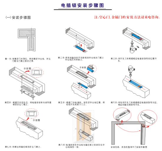 电插锁安装图