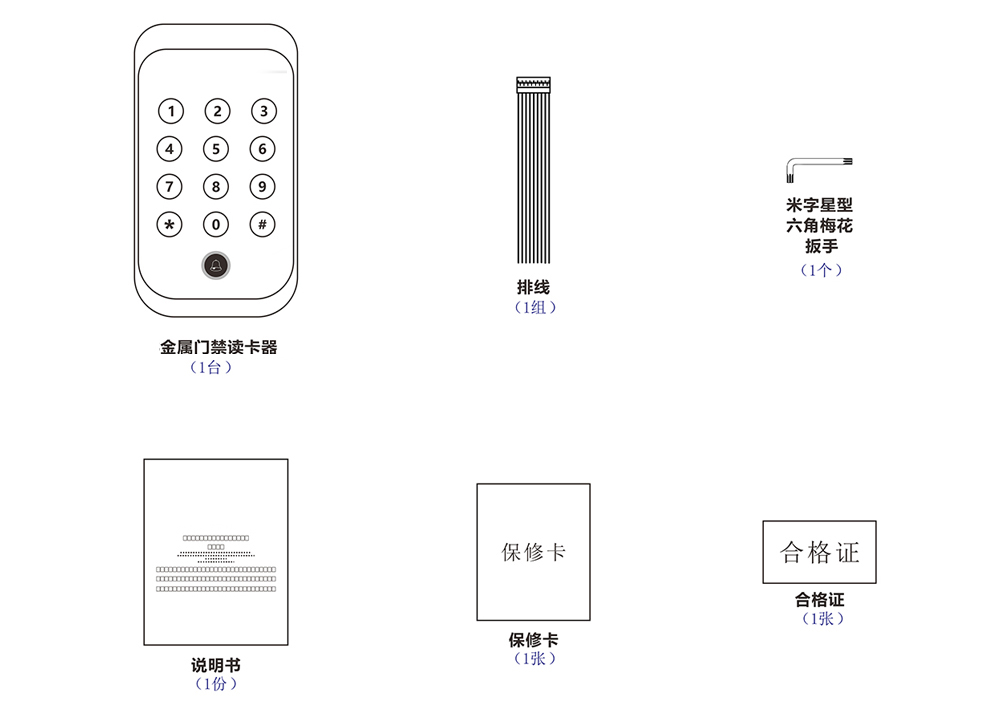 门禁读卡器的配件